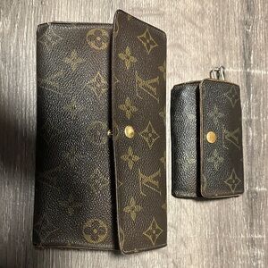 Louis Vuitton Brown and Gold Monogram Set